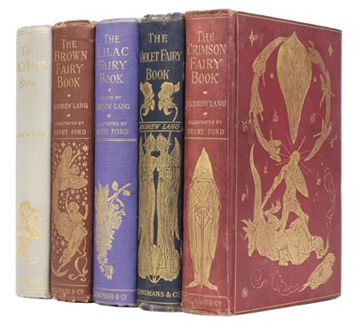 Lot 554 - Lang (Andrew). Fairy Books, 5 volumes, 1st editions, Longmans, Green, and Co., 1900-1910