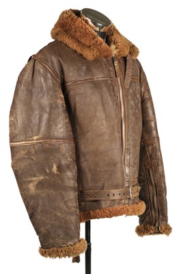 Lot 173 - Flying Jacket. A WWII RAF Irvin brown leather flying jacket