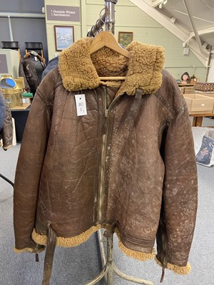 Lot 219 - Flying Jacket. A WWII RAF Irvin brown leather flying jacket