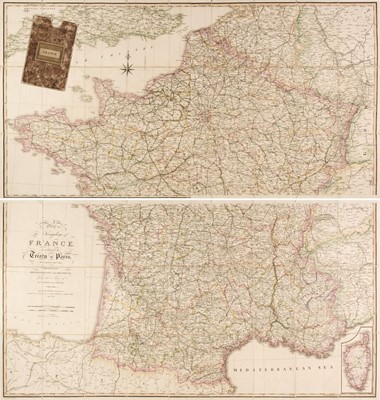 Lot 132 - France. Wyld (James), Wyld, Map of the Kingdom of France according to the Treaty of Paris..., 1825