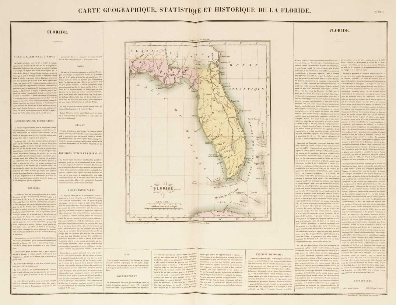 Lot 7 - Buchon (J. A.). Atlas Geographique...,  des Deux Ameriques et de Iles Adjacentes. Paris, 1825