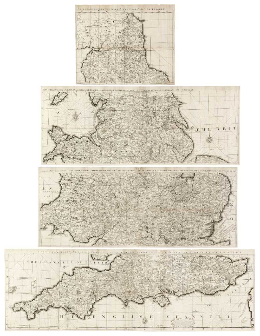 Lot 94 - England & Wales. Browne (C.), Untitled map of the Kingdom of England, circa 1720