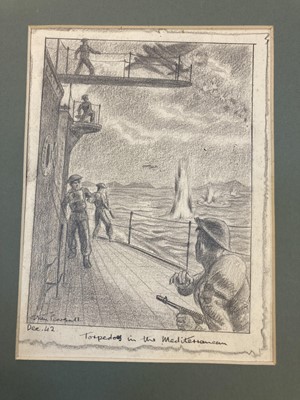 Lot 268 - Pearsall (Stan). The Tunisian Campaign 1942 to 1943, a collection of 8 original pencil sketches