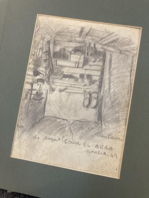 Lot 268 - Pearsall (Stan). The Tunisian Campaign 1942 to 1943, a collection of 8 original pencil sketches