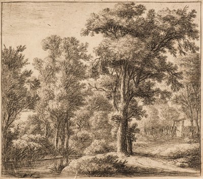 Lot 206 - Waterloo, Anthonie (circa 1610-1690). A wooded river landscape, etching, and five others