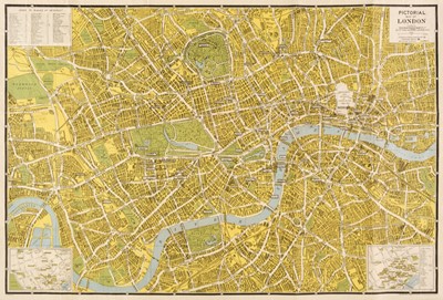 Lot 142 - London. A mixed collection of approximately  55 maps and topographical views, 18th & 19th century