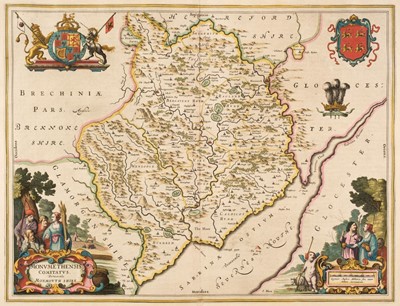 Lot 171 - Wales. Blaeu (Joannes), Three county maps, Amsterdam circa 1648
