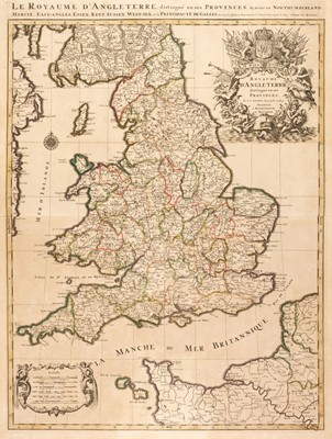Lot 120 - England & Wales. Jaillot (A. & Sanson N.), Le Royaume d'Angleterre..., Paris, [1693]