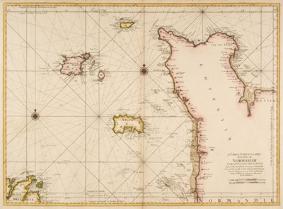 Lot 161 - Sea Charts. Mortier (Pierre), "me Carte Particuliere des Costes de Normandie..., circa 1693