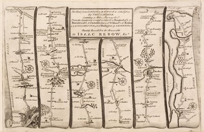 Lot 156 - Road Maps. A collection of 55 road maps, mostly 18th century