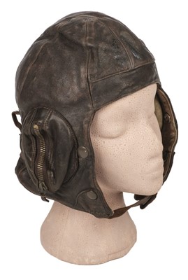 Lot 168 - Flying Helmet. A WWII Battle of Britain period B Type flying helmet (No 2)