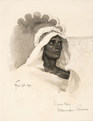 Lot 509 - Macbeth-Raeburn (Henry, 1860-1947). Head of an Arab Woman