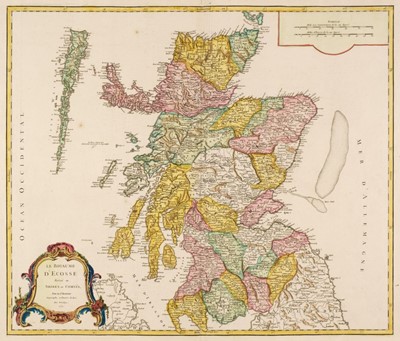 Lot 158 - Scotland. De Vaugondy (Robert), Le Royaume D'Ecosse divisé en Shires ou Comtés, 1751