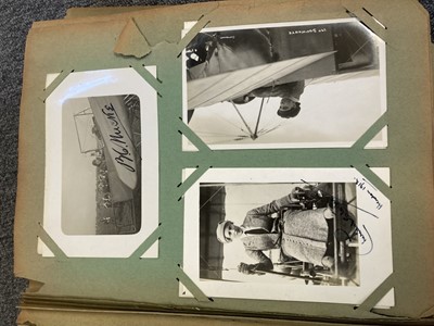 Lot 41 - Aviation pioneers. A photograph album approximately 380 photographs and postcards