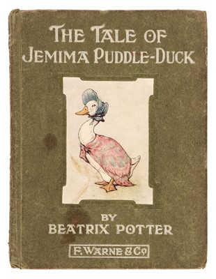 Lot 566 - Potter (Beatrix). The Tale of Jemima Puddle-Duck, 1st edition, London: F. Warne & Co, 1908