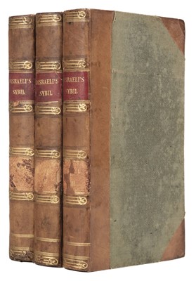 Lot 259 - Disraeli (Benjamin). Sybil; or, The Two Nations, 1st ed., 3 vols., London: Henry Colburn, 1845