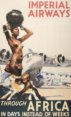 Lot 121 - Imperial Airways. An original 1930s Imperial Airways colour poster by Albert Brenet (1903-2005)
