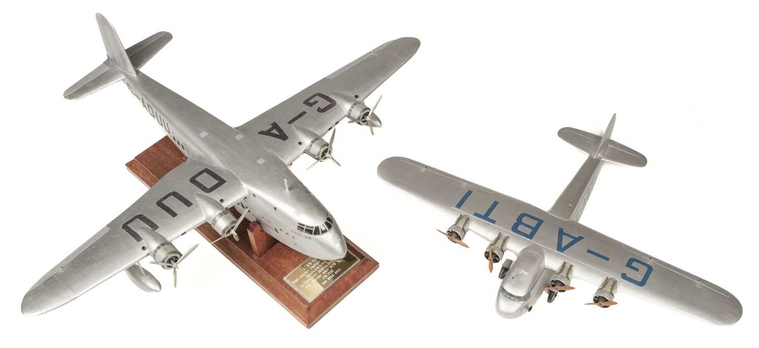 Lot 82 - Imperial Airways. A scratch-built wooden model of Imperial Airways Atalanta G-ABTI