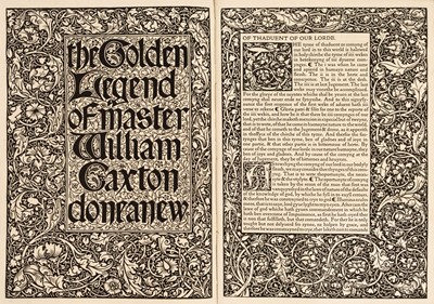 Lot 589 - Kelmscott Press. The Golden Legend, translated by William Caxton, 3 vols., 1892