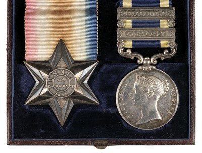 Lot 382 - Sikh War. A Gwalior Star pair to Lieutenant C. Carter, 58th Native Infantry and 7th Cavalry Pioneers