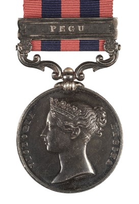 Lot 394 - India General Service 1854-95, 1 clasp, Pegu (A. Bolst. Engr Appce. "Fire Queen")