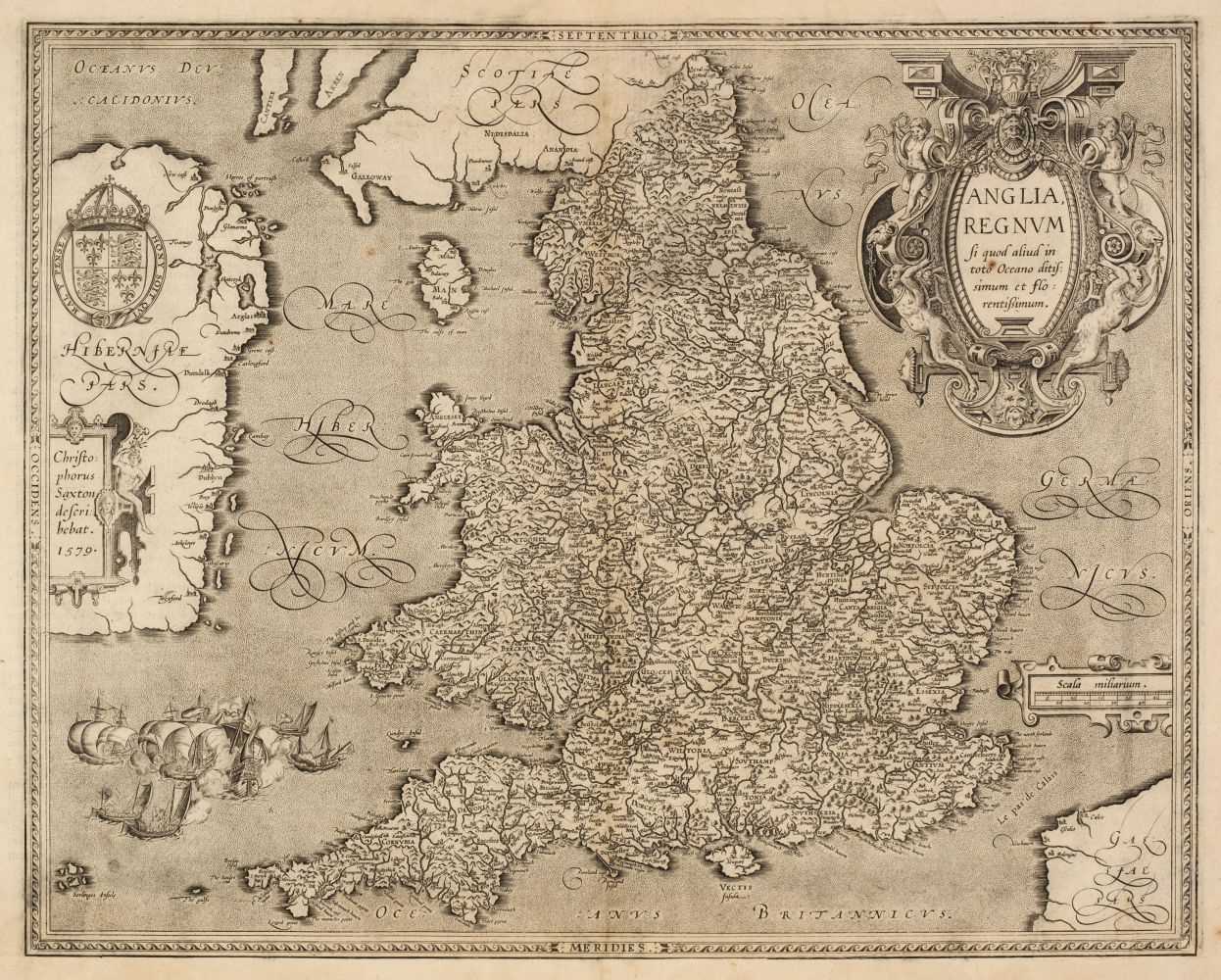 123 - England & Wales. Ortelius (Abraham & Saxton Christopher), Anglia Regnum..., 1603 
