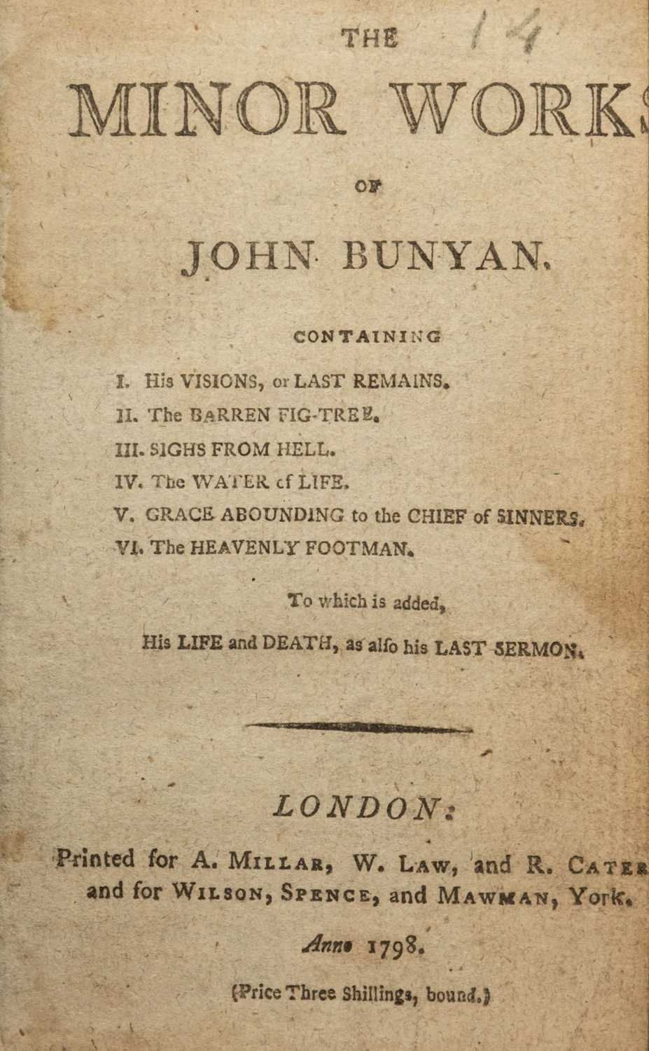 Lot 254 - Bunyan (John). The Minor Work[s], Containing I. His Visions, or Last Remains