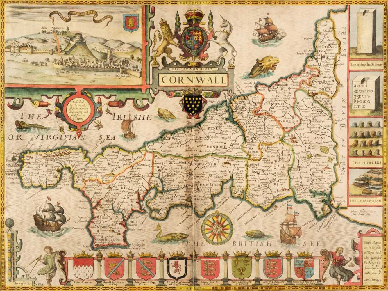 Lot 113 - Cornwall. Speed (John), Cornwall, J. Sudbury & G. Humble, circa 1627