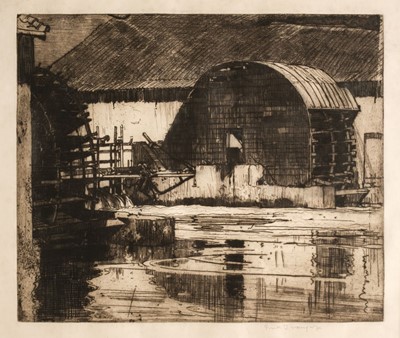 Lot 374 - Brangwyn (Frank, 1867-1956), The Mill Wheel, Montreuil, 1904