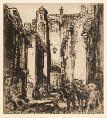 Lot 398 - Brangwyn (Frank, 1867-1956). Porte St. Jacques, 1923