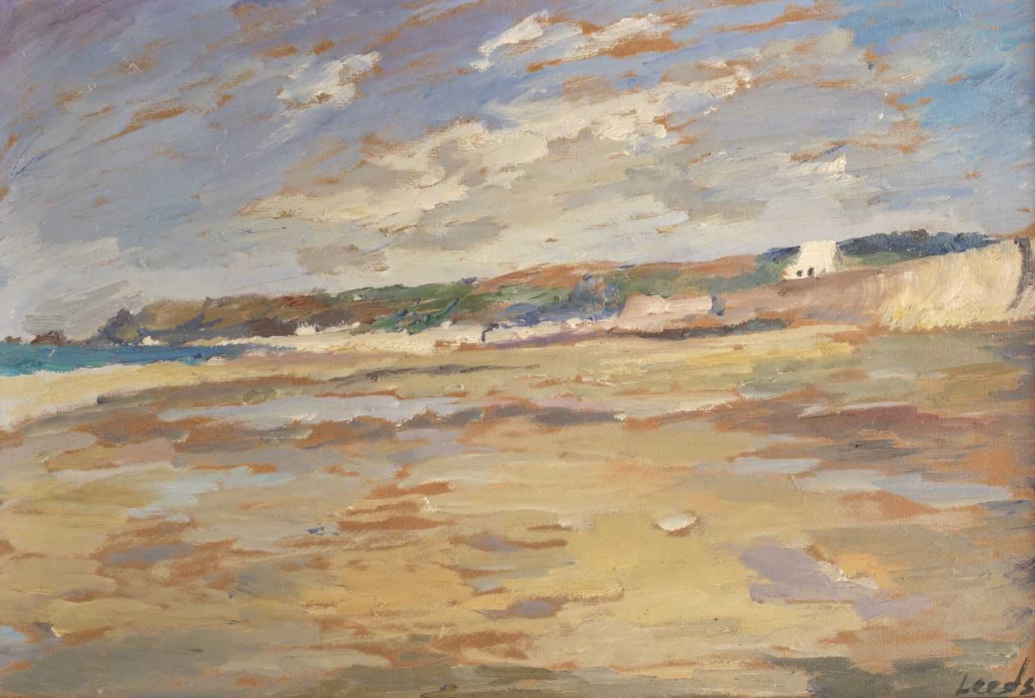 Lot 314 - Leeds (Caroline, 1931-2005). English Coastal Landscape, oil on hardboard, signed