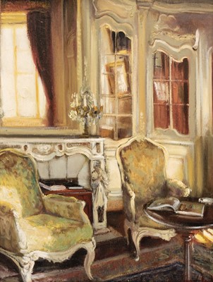 Lot 475 - Breedt, Marie Vermeulen (1954-). The Drawing Room, oil on canvas