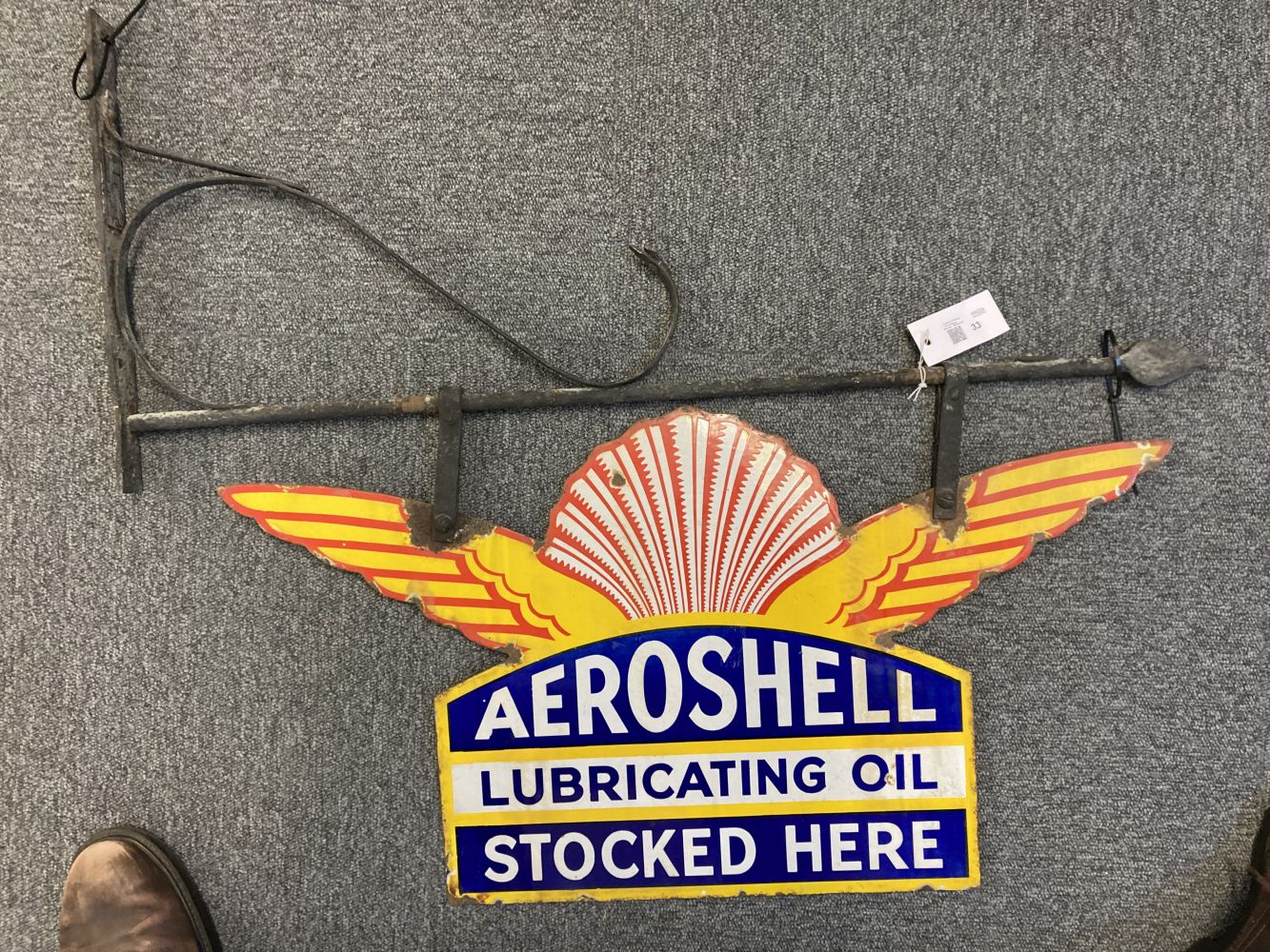 Lot 33 - Aeroshell. An enamel advertising sign circa