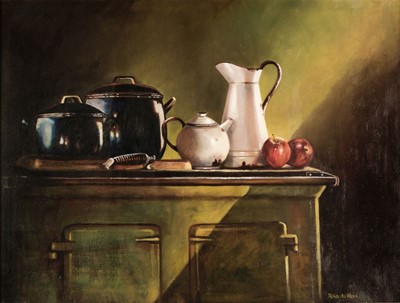 Lot 468 - De Klerk, Rika (born 1944). A kitchen still life, oil on canvas