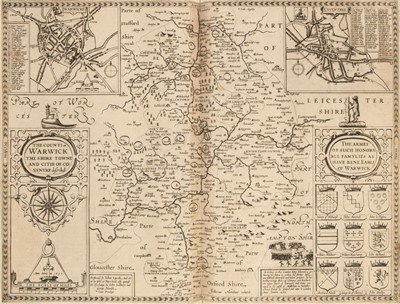 Lot 175 - Warwickshire. An album containing maps of Warwickshire, 17th - 19th century