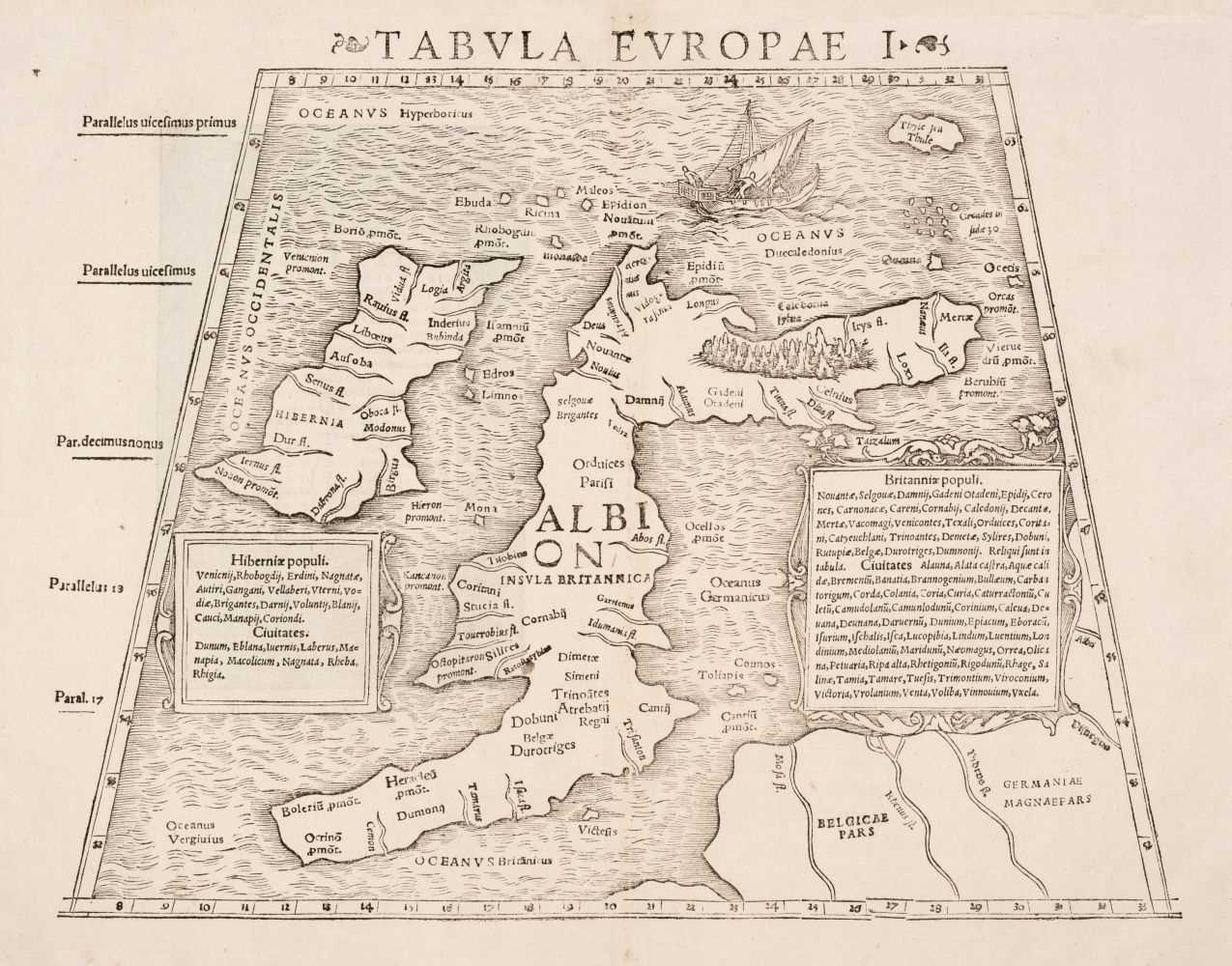 Lot 102 - British Isles. Munster (Sebastian), Tabula Europae I, Basle, circa 1542