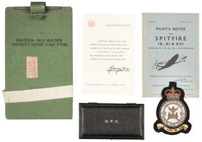 Lot 111 - Wing Commander J.C.W. Goldthorp, DFC. A collection of WWII period items