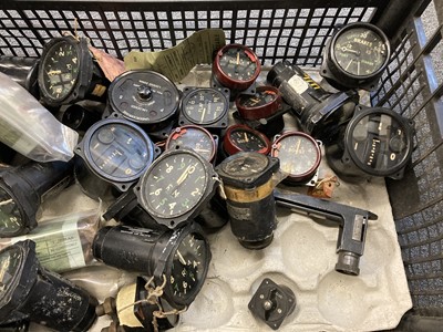 Lot 224 - Aircraft Instruments. A collection of WWII period cockpit instruments