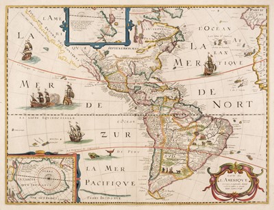 Lot 91 - Americas. Bertius (Petrus), Carte de L'Amerique Corrigée et augmentee..., 1646