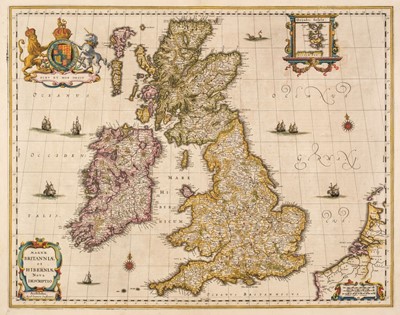 Lot 100 - British Isles. Jansson (Jan), Magnae Britanniae et Hiberniae Nova Descriptio, circa 1648