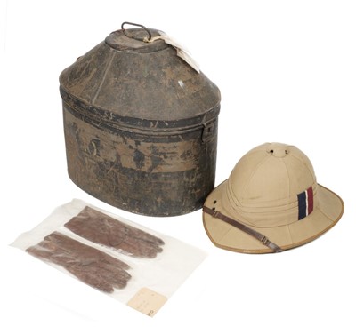 Lot 204 - Tropical Helmet. A WWII RAF tropical helmet (size 6 7/8)