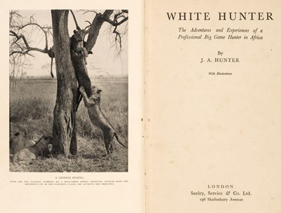 Lot 71 - Hunter (Joseph Edward). White Hunter, 1st edition, 1938