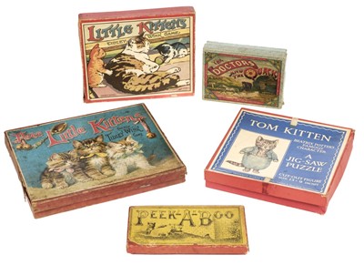 Lot 475 - Vintage Board Games and Gollies. A collection of 8 vintage children's games