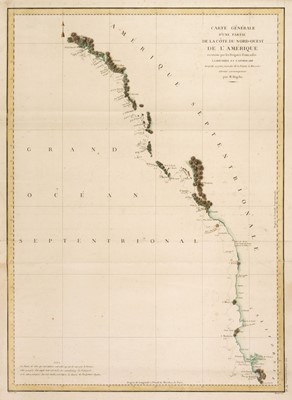 Lot 90 - America. Dagelet (M.), Carte Generale..., du Nord-Ouest De L'Amerique..., circa 1797