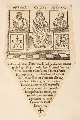 Lot 211 - Ovidius Naso (Publius). Fastorum libri diligenti emendatione typis impressi aptissimisq, 1510