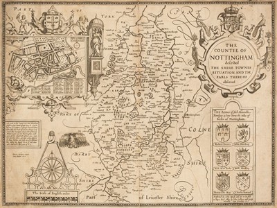 Lot 151 - Nottinghamshire. Speed (John), The Countie of Nottingham described..., circa 1627