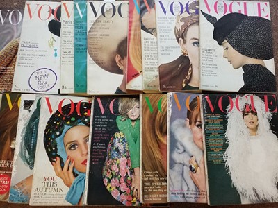Lot 391 - Vogue, a broken run of 84 volumes of vintage Vogue magazines, circa 1942-65