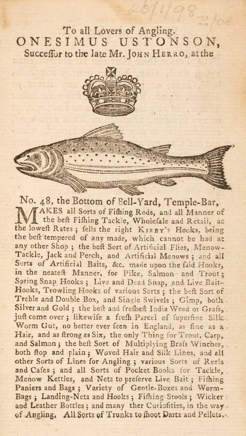 Lot 89 - Smith, John. The True Art of Angling... , 12th edition, 1770