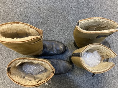 Lot 157 - Flying Boots. Two pairs of WWII Battle of Britain period 1939 pattern flying boots