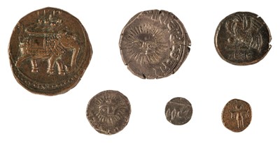 Lot 498 - Indore, Shivaji Rao (1886-1903). AR Rupee. Mysore, Tipu Sultan 1782-99..., and others